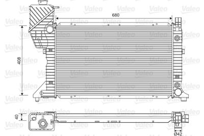 VALEO 732472 Радиатор охлаждения двигателя  для MERCEDES-BENZ SPRINTER (Мерседес Спринтер)