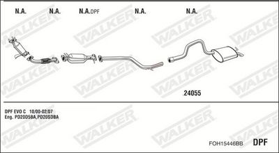 SISTEM DE ESAPAMENT WALKER FOH15446BB