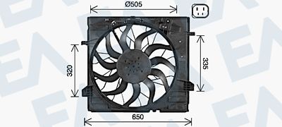 Вентилятор, охлаждение двигателя EACLIMA 33V50024 для MERCEDES-BENZ GLS