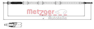 Тросик, cтояночный тормоз METZGER 12.0735 для FIAT DOBLO