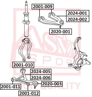 ASVA 2024-002 Рычаг подвески  для DODGE  (Додж Стратус)