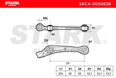 носач, окачване на колелата STARK SKCA-0050638