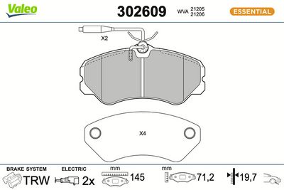 BREMSBELAGSATZ SCHEIBENBREMSE
