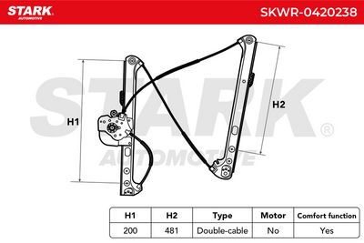 стъклоподемник STARK SKWR-0420238