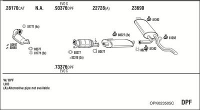 ABGASANLAGE WALKER OPK023505C