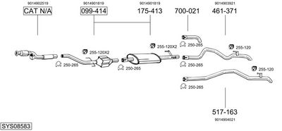 SISTEM DE ESAPAMENT BOSAL SYS08583