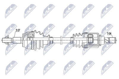 Приводной вал NTY NPW-FR-139 для FORD C-MAX