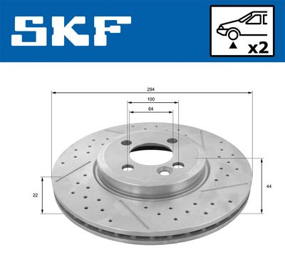 BREMSSCHEIBE SKF VKBD81161V2 1