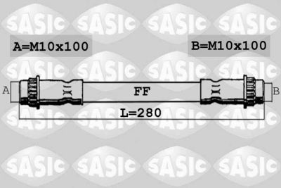 SASIC SBH0286 Тормозной шланг  для PEUGEOT PARTNER (Пежо Партнер)