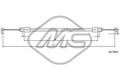 Тросик, cтояночный тормоз Metalcaucho 83754 для VW TOUAREG