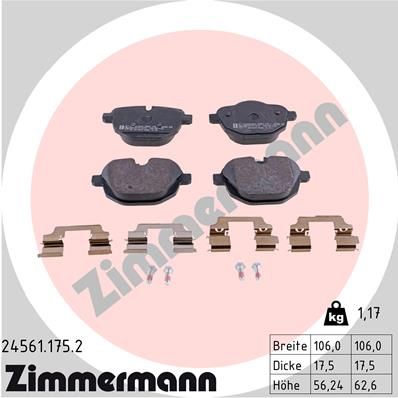 Brake Pad Set, disc brake 24561.175.2