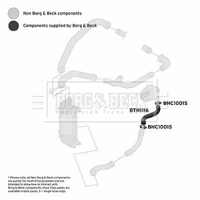 Charge Air Hose Borg & Beck BTH1116