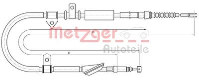 METZGER 10.5239 Трос ручного тормоза  для ROVER 25 (Ровер 25)