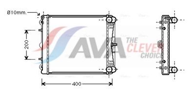 радиатор, охлаждане на двигателя AVA Clever Choice PR2037
