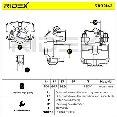спирачен апарат RIDEX 78B2142