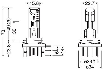 Pære, fjernlys OSRAM 64176DWESY-HCB