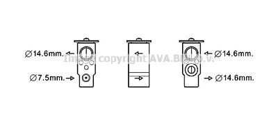 Расширительный клапан, кондиционер AVA QUALITY COOLING KA1217 для KIA K2500