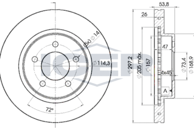 ICER 78BD5386-2 Тормозные диски для CHRYSLER 300M
