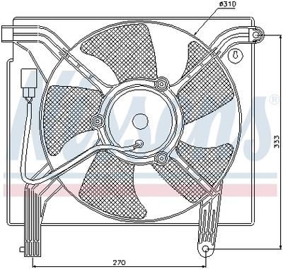 NISSENS 85361 Вентилятор системы охлаждения двигателя  для DAEWOO NUBIRA (Деу Нубира)