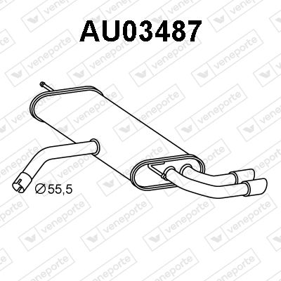 VENEPORTE AU03487 Глушитель выхлопных газов  для AUDI A3 (Ауди А3)