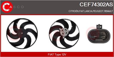 VENTILATOR RADIATOR CASCO CEF74302AS