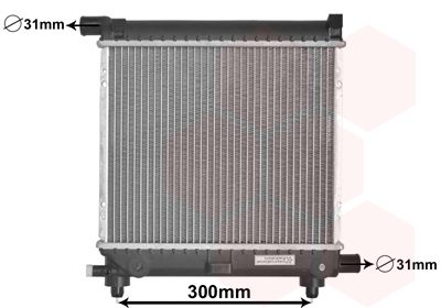 Радиатор, охлаждение двигателя VAN WEZEL 30002039 для MERCEDES-BENZ 190