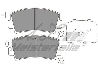 комплект спирачно феродо, дискови спирачки A.Z. Meisterteile AZMT-44-022-2168