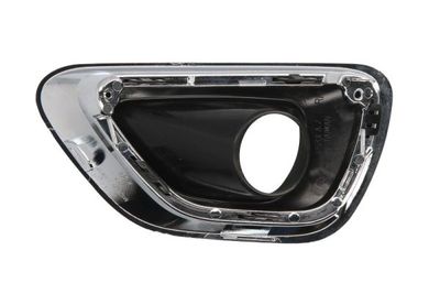 Voorbumper afdekking Voor Rechts (met mistlampgaten, plastic, chroom/zwart) past: JEEP GRAND CHEROKEE IV WK2 01.13-10.16