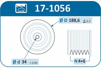 Remenica, kľukový hriadeľ IJS GROUP 17-1056