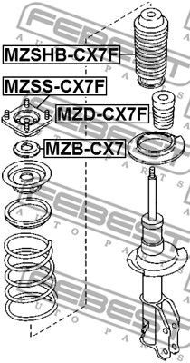 MZSS-CX7F Опора переднего амортизатора  FEBEST FEBEST 