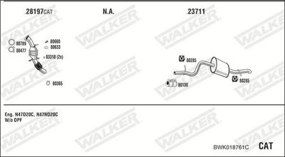 Изпускателна система WALKER BWK018761C
