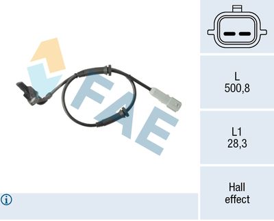 Snímač, počet otáček kol FAE 78622