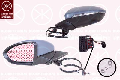 външно огледало KLOKKERHOLM 95351045
