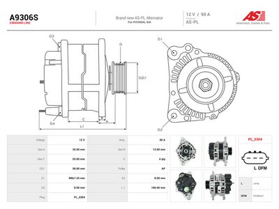 Generator / Alternator AS-PL A9306S