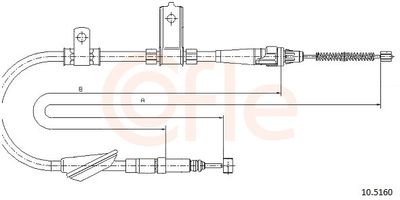 Cable Pull, parking brake 10.5160