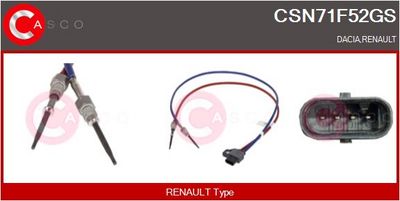 SENZOR TEMPERATURA GAZE EVACUARE