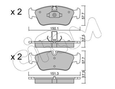 Brake Pad Set, disc brake 822-260-0