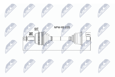 Wał napędowy NTY NPW-RE-035