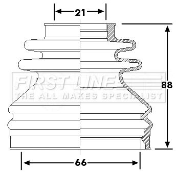 Bellow, drive shaft FIRST LINE FCB6240