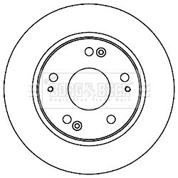 BORG & BECK BBD5202 Тормозные диски  для HONDA CR-Z (Хонда Кр-з)