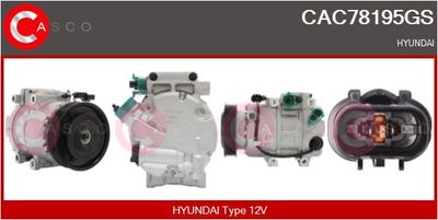 Компрессор, кондиционер CASCO CAC78195GS для HYUNDAI GRAND SANTA FE
