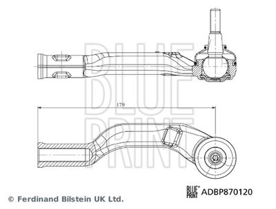 Końcówka drążka kierowniczego poprzecznego BLUE PRINT ADBP870120