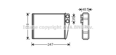 Теплообменник, отопление салона AVA QUALITY COOLING MSA6673 для MERCEDES-BENZ GL-CLASS