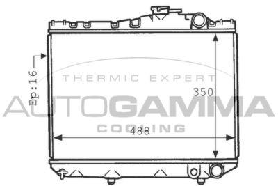 AUTOGAMMA 101033 Радиатор охлаждения двигателя  для TOYOTA TERCEL (Тойота Теркел)