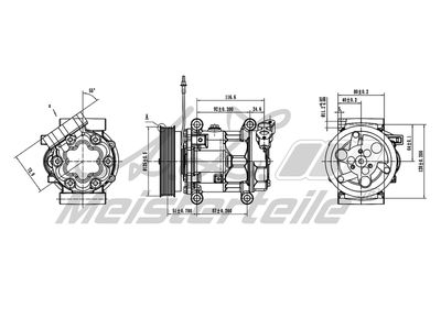 компресор, климатизация A.Z. Meisterteile AZMT-45-041-1057