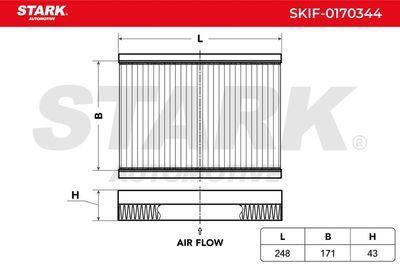 Филтър купе (поленов филтър) STARK SKIF-0170344
