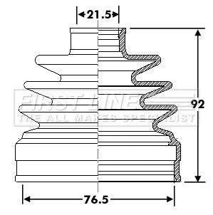 Bellow, drive shaft FIRST LINE FCB6312