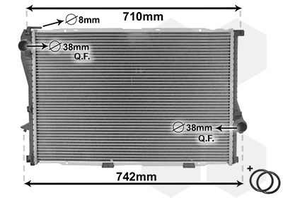 Радиатор, охлаждение двигателя VAN WEZEL 06002235 для BMW Z8