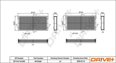 FILTER INNENRAUMLUFT DR!VE+ DP1110120350 1