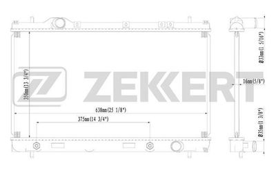 ZEKKERT MK-1240 Радиатор охлаждения двигателя  для DODGE  (Додж Неон)